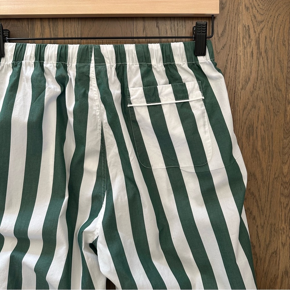 Sleepy Jones Marina Long Sleeve Pajama Set in Stripe Green and White Size Small - Picture 8 of 8